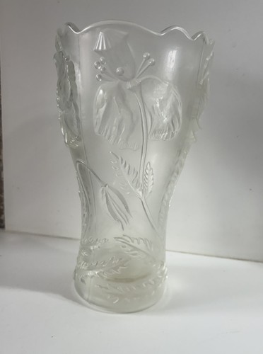 Vase verre décor de fleur - vase,