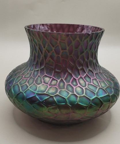 Vase verre irisé - irisé, décor