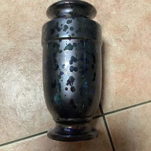 Ancien vase faïence irisé - vase,